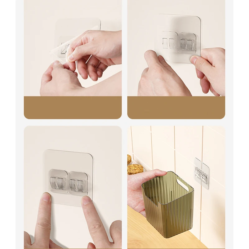 NISEVEN Hot Sale Kitchen Stackable Clear Plastic Storage Bins Ginger and Garlic Storage Bins Wall Mounted Storage Box