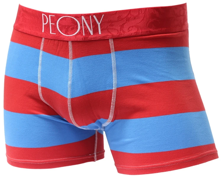 
Wholesale red blue stripe eco-friendly men organic cotton underwear boxer 