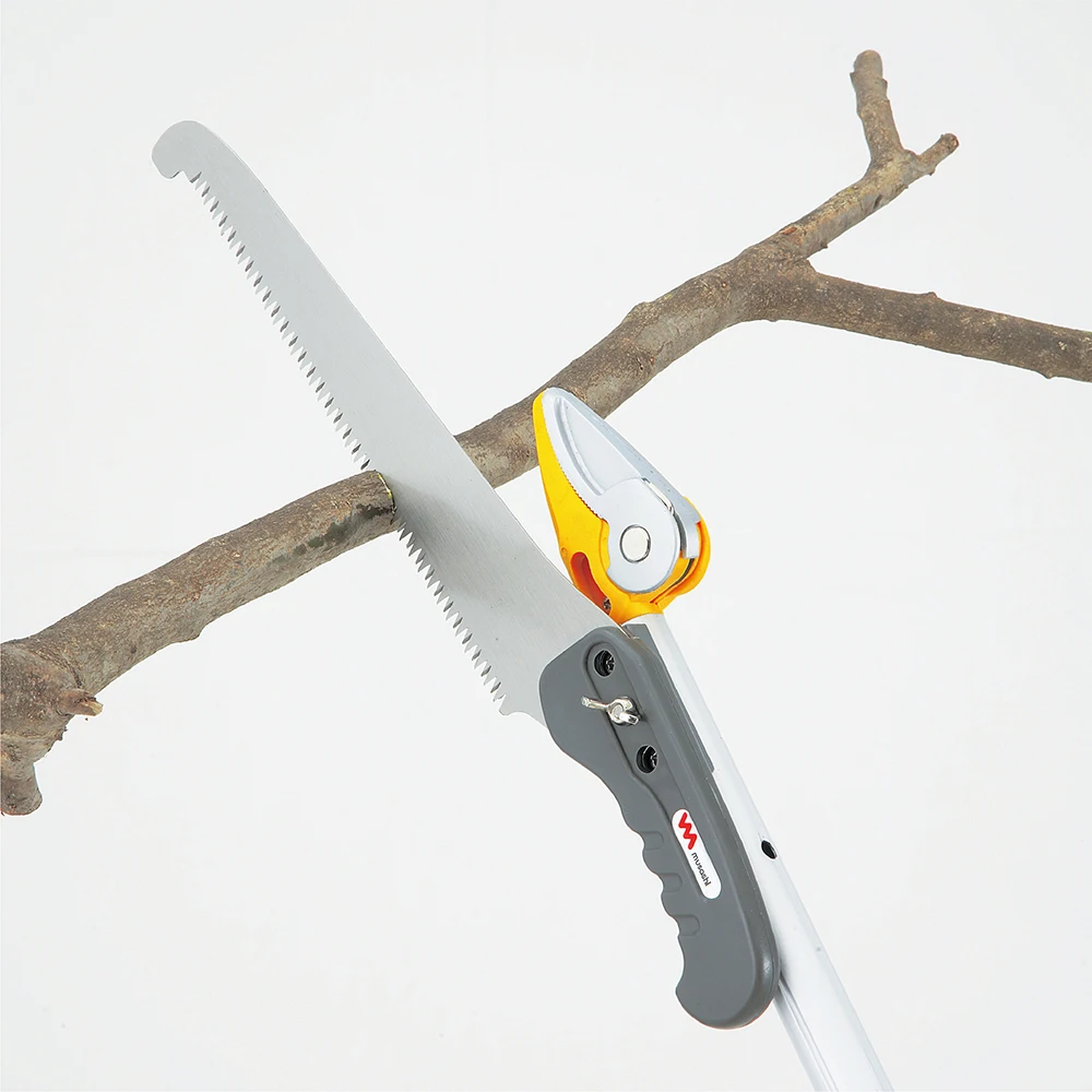Hot sale 3 sections extendable 1.4m-3.1m telescopic long reach hand pruner for cutting tree with saw trees cutter