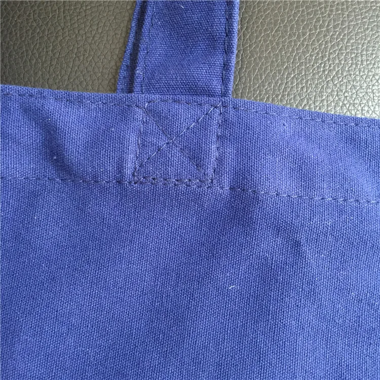 Factory Custom Oem Classic Canvas Tote Shoulder Bag Shopping Blue Canvas Bags Tote 8oz Cotton Tote Bag Canvas