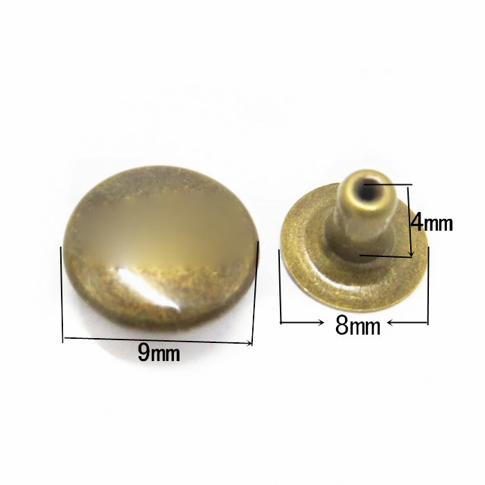 Garment Rivet For Jeans Leather Custom Logo Dual head Rivet Punk clothing