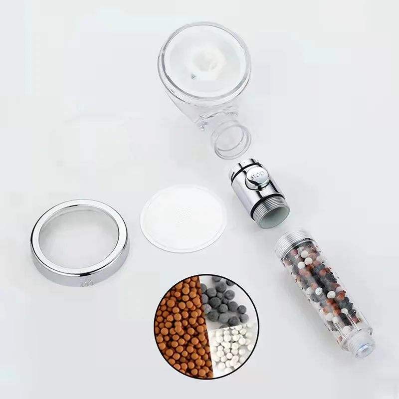 Hot Sale SPA High Pressure 3 Spraying Mineral Stone Filter Shower Head
