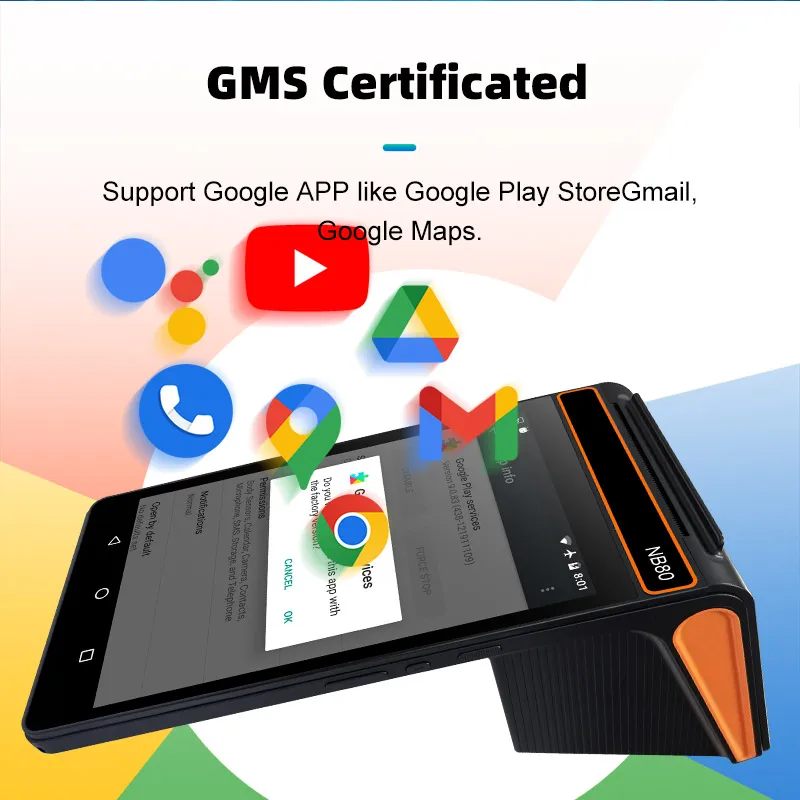 Noryox nb80 NB80R 8-дюймовый Android 13 NFC Pos терминал автобусная карта QR считыватель билетов машина с термопринтером 80 мм