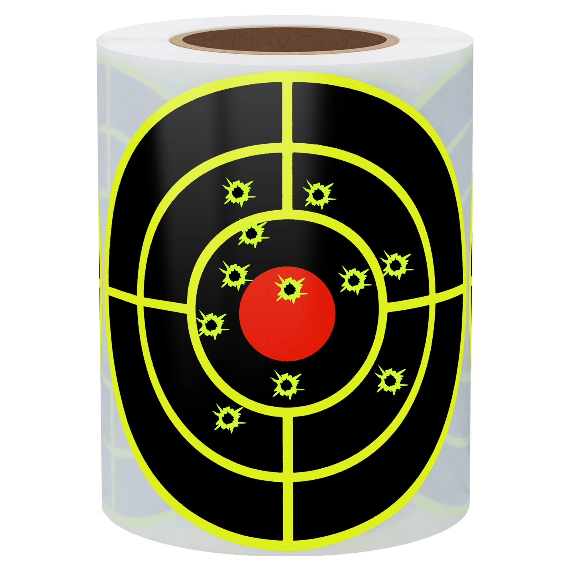 Hybsk Splatter Target Stickers 3 inch Reactive Targets for Shooting with Fluorescent Yellow Impact, Shooting Targets for BB Pell