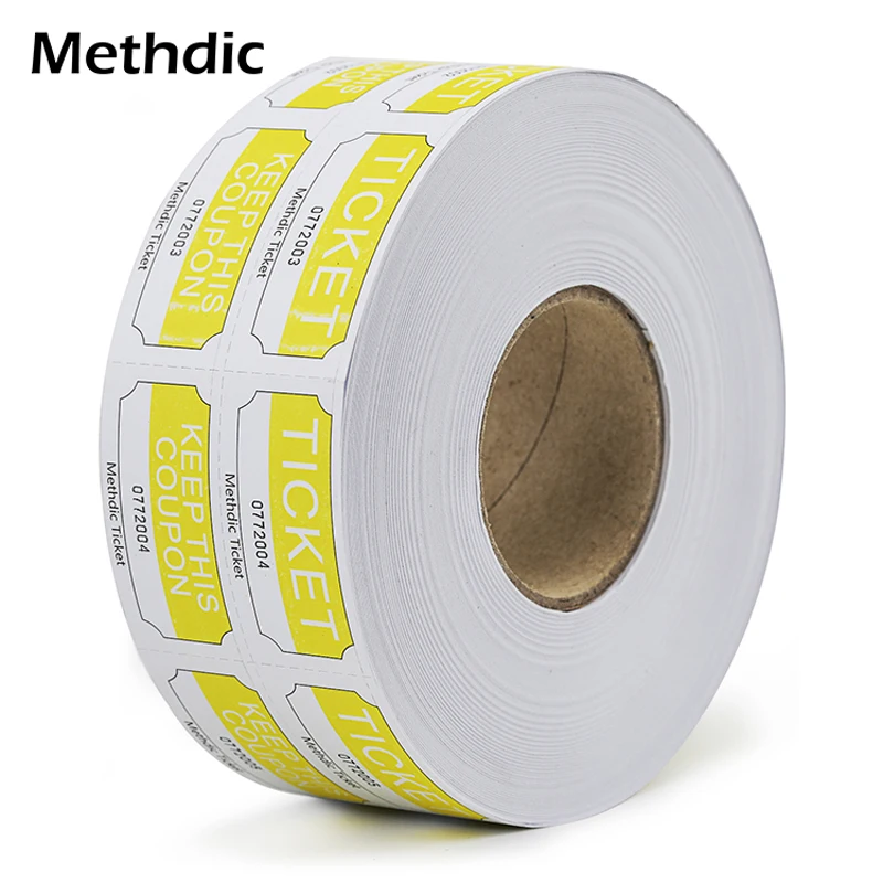 Methdic Raffle Tickets Double Ticket Roll for Game Machine
