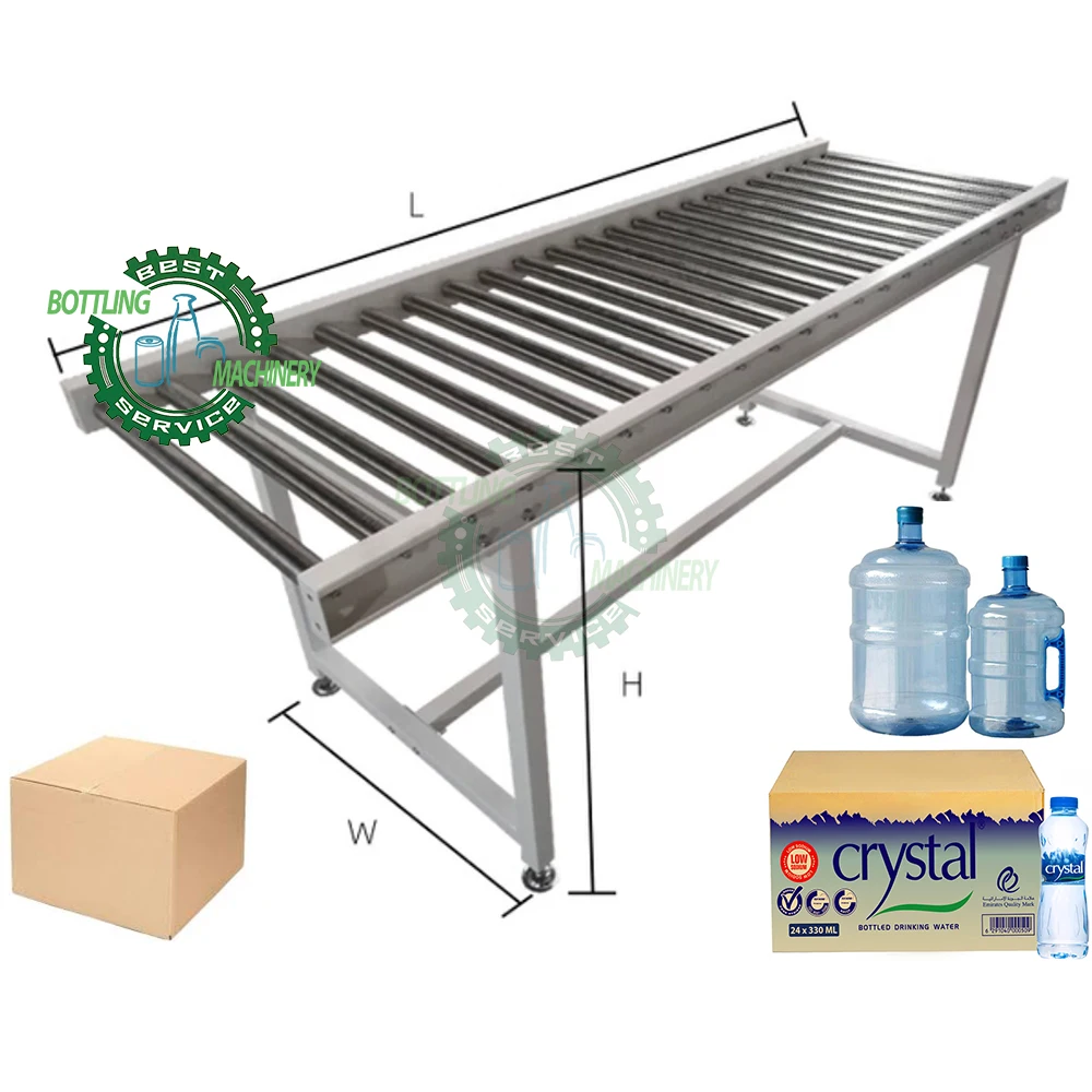 No Power gravity straight Smooth rollers transmit roller conveyor conveyer for 5 gallon bottle bottle