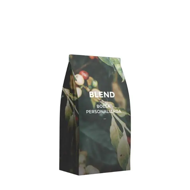 Private label 500g bag medium roasted 50% arabica 50% robusta decaffeinated whole coffee beans for home office or horeca