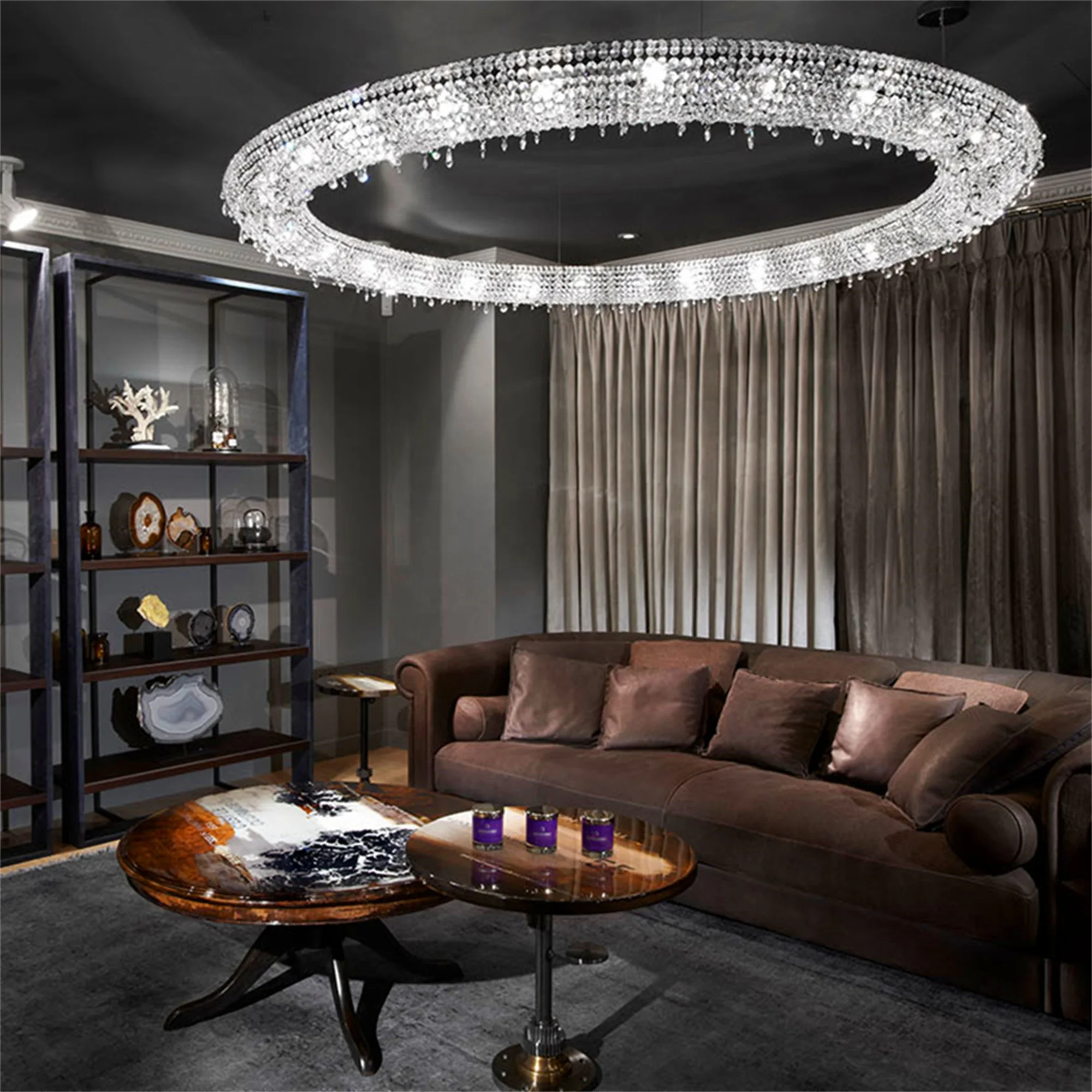 High Quality Decoration Hotel Bar Banquet Restaurant Crystal Custom LED Chandelier Light