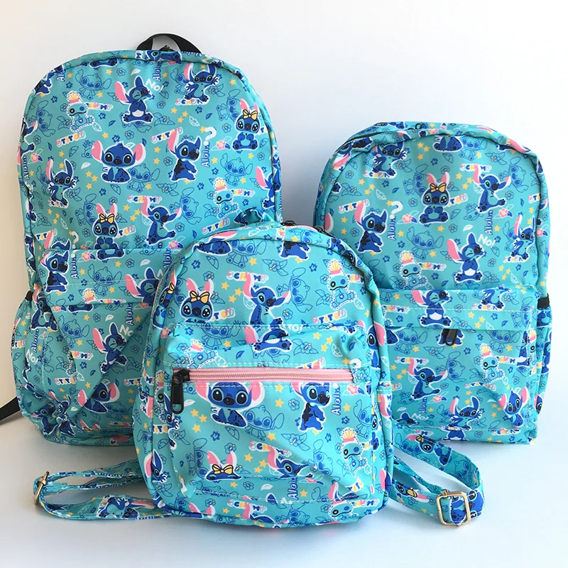 Back to school Stitch water resistant backpack multi-purpose storage bag small medium and large