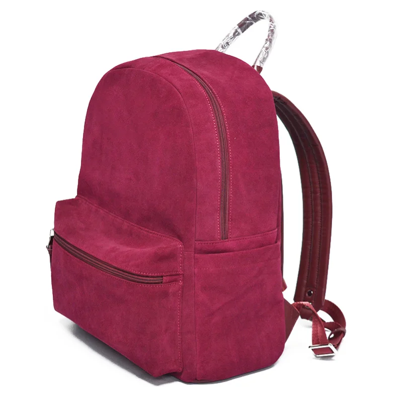 Wholesale custom high quality college school bag computer notebook laptops bags suede backpack for women