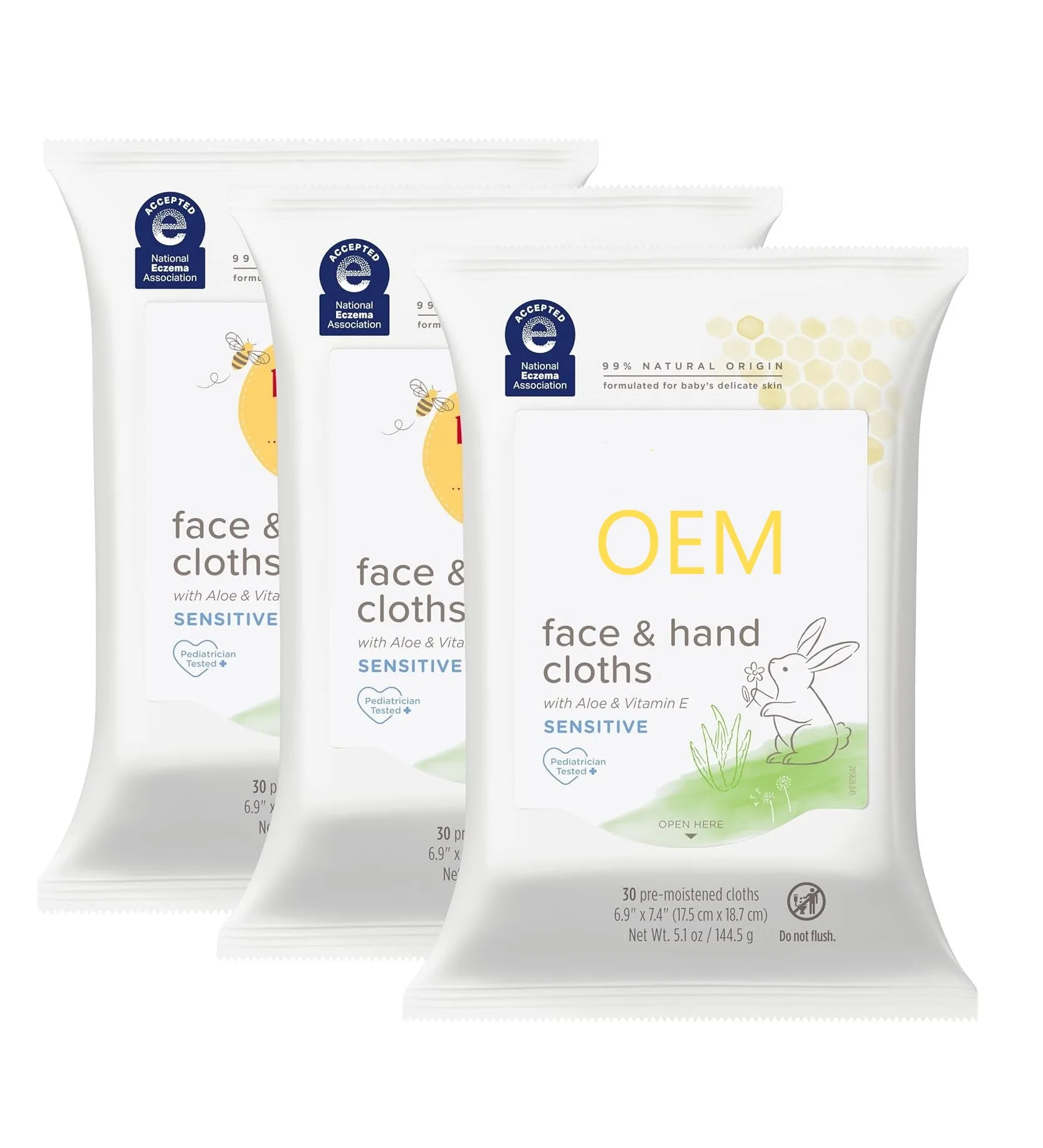 Custom Logo Pure Water Pump Wipes Natural Ingredients Daily Cleansing Wipes For Baby