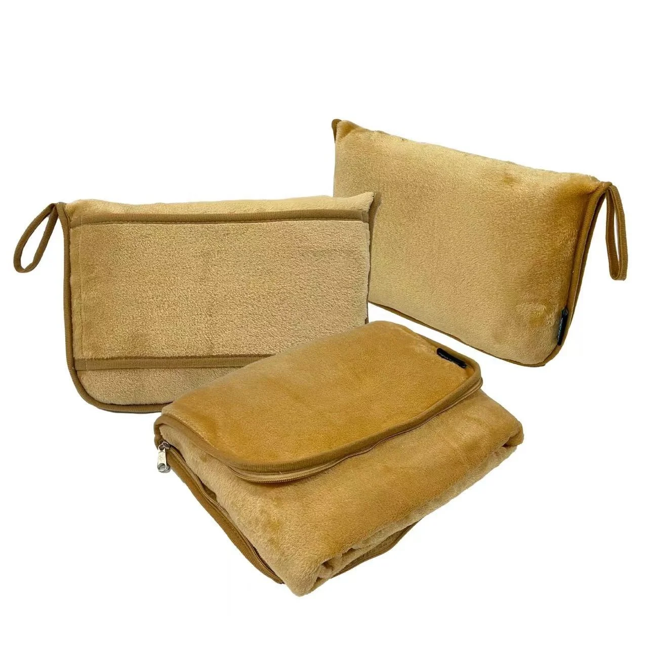 JiZe Premium Soft 2 In 1 Airplane Blanket With Soft Bag Pillowcase Hand Luggage Sleeve Backpack Clip Travel Blanket And Pillow