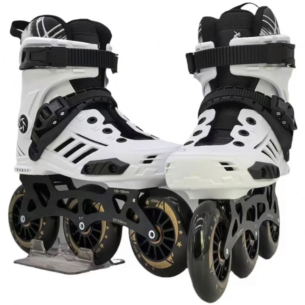 High Quality OEM Flashing Roller Skate Shoes with Leather Vamp Wholesale Rental Quad Roller Skates