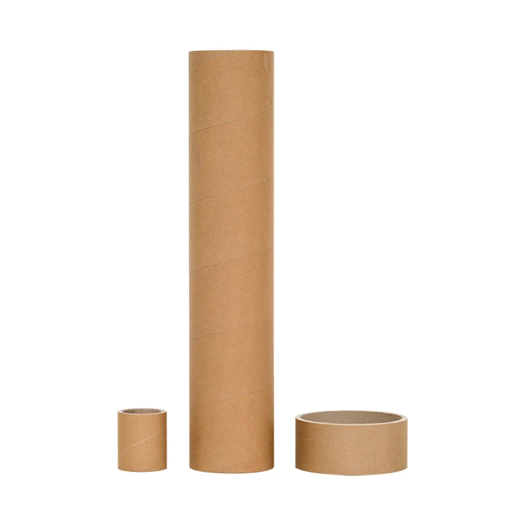 Custom Size Accepted Recycled Kraft Paper Tube Packing For Yarn Textile Used