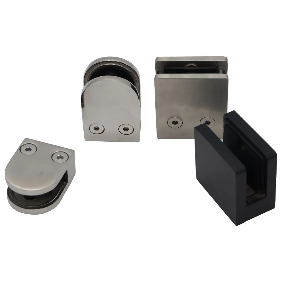 Stainless Steel 304/316 Balcony Stair Handrail D Type Square Round Post Fence Glass Railing Clamp