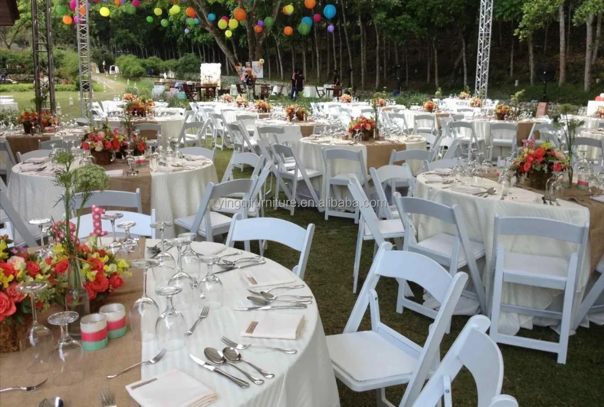 Wholesale Wedding White Wimbledon Resin Folding Outdoor Gladiator Plastic Chairs