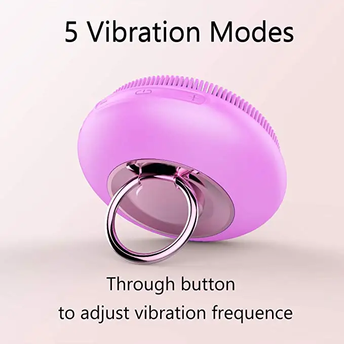 Silicone Facial Cleansing Brush Sonic Face Scrubbers IPX7 Waterproof Electric Face Cleanser Massager Brush for All Skin Types