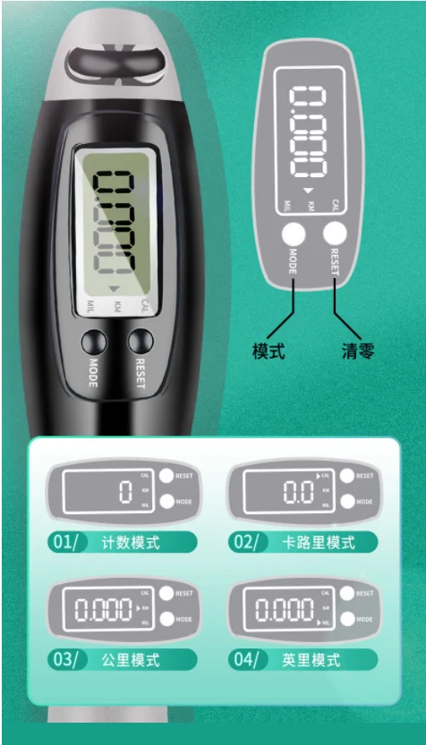 Digital Jump Rope With ABS Handle Smart Counter For Home Exercise Weighted Cordless Skipping Rope With Counter