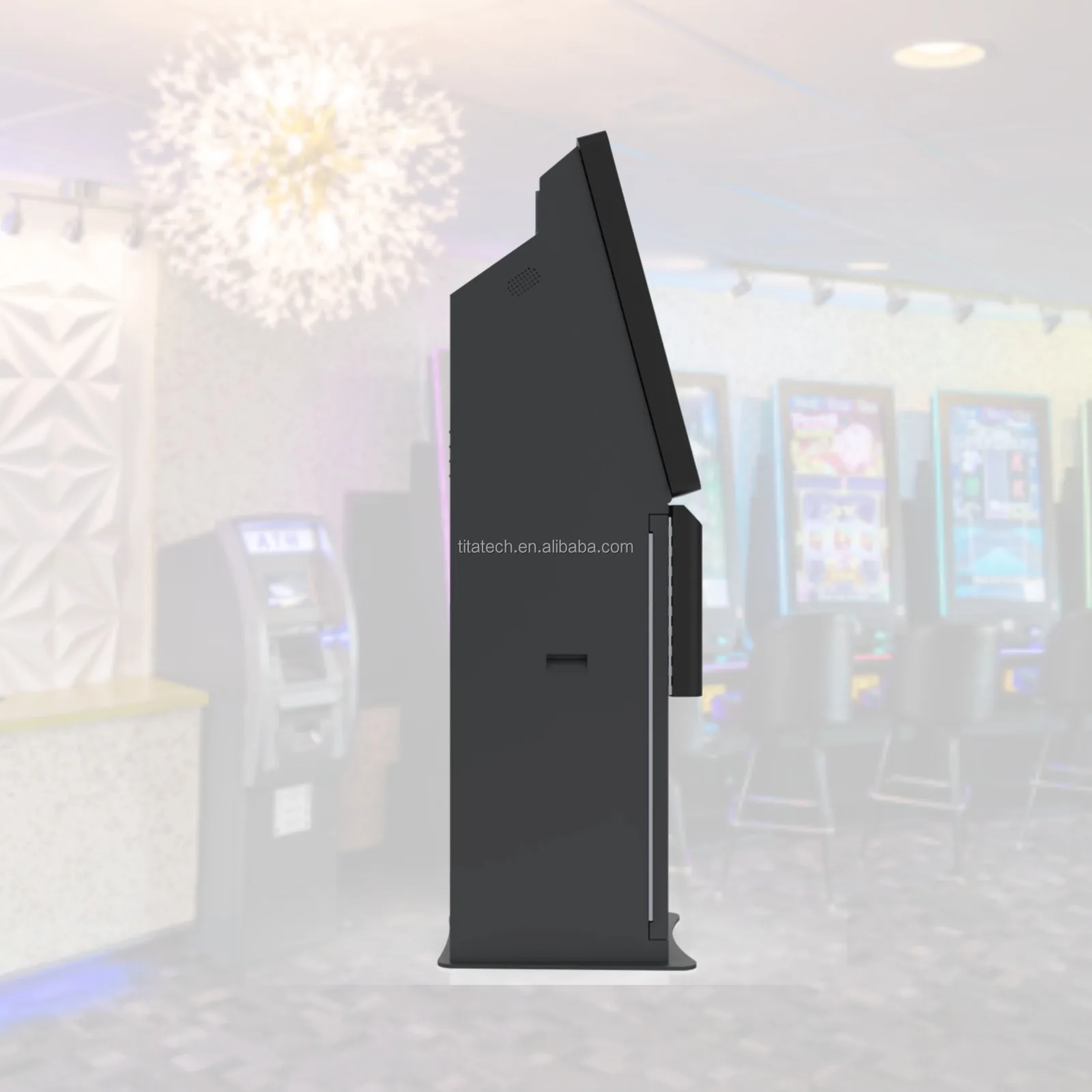 Ticket redeem machine Genmega redemption kiosk with Pyramid printer prominent games board Skill game cabinet