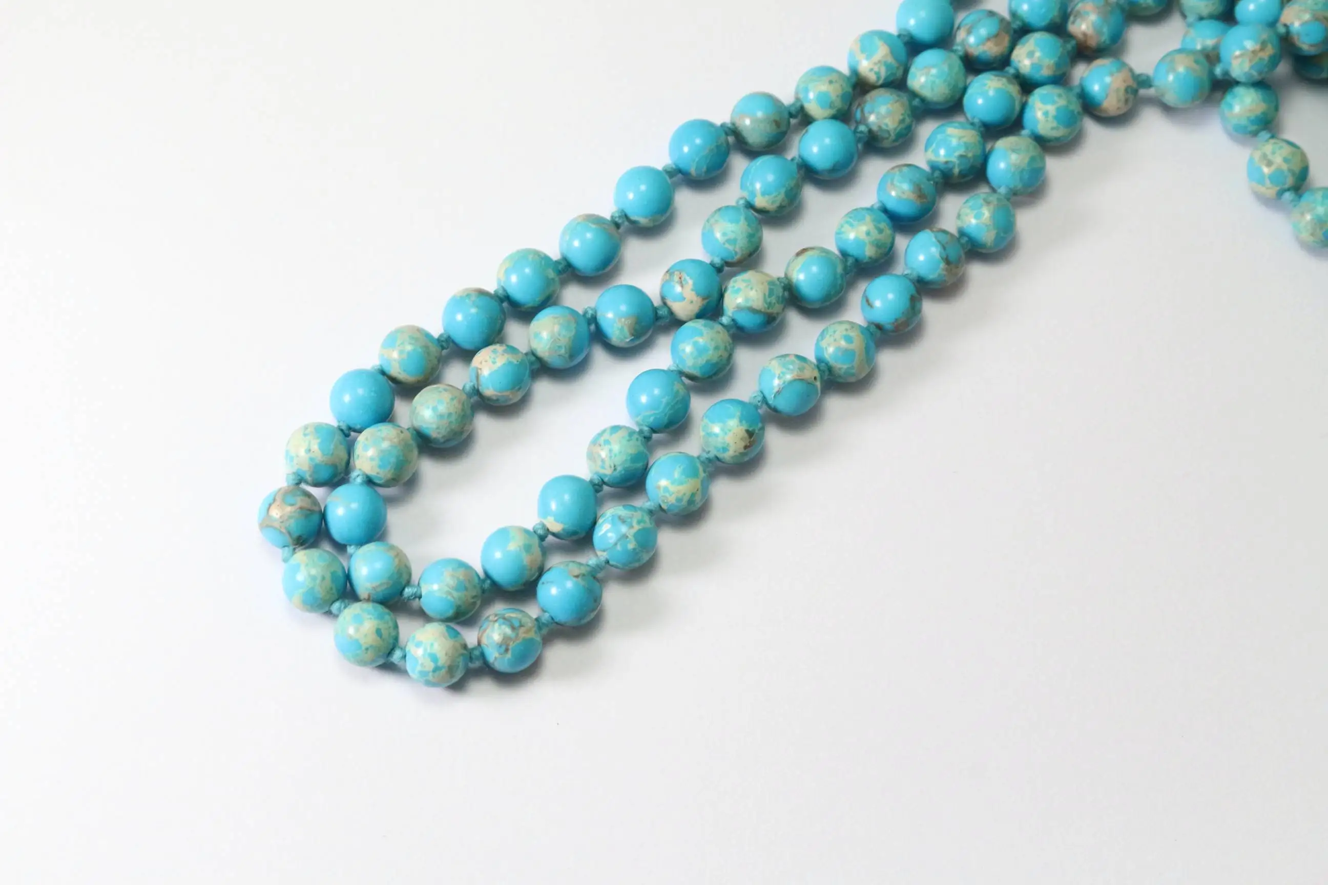 Top Quality Natural Turquoise Howlite 108 Beads Tassel Necklace Jewelry For Dress Accessories Wholesale Factory Price