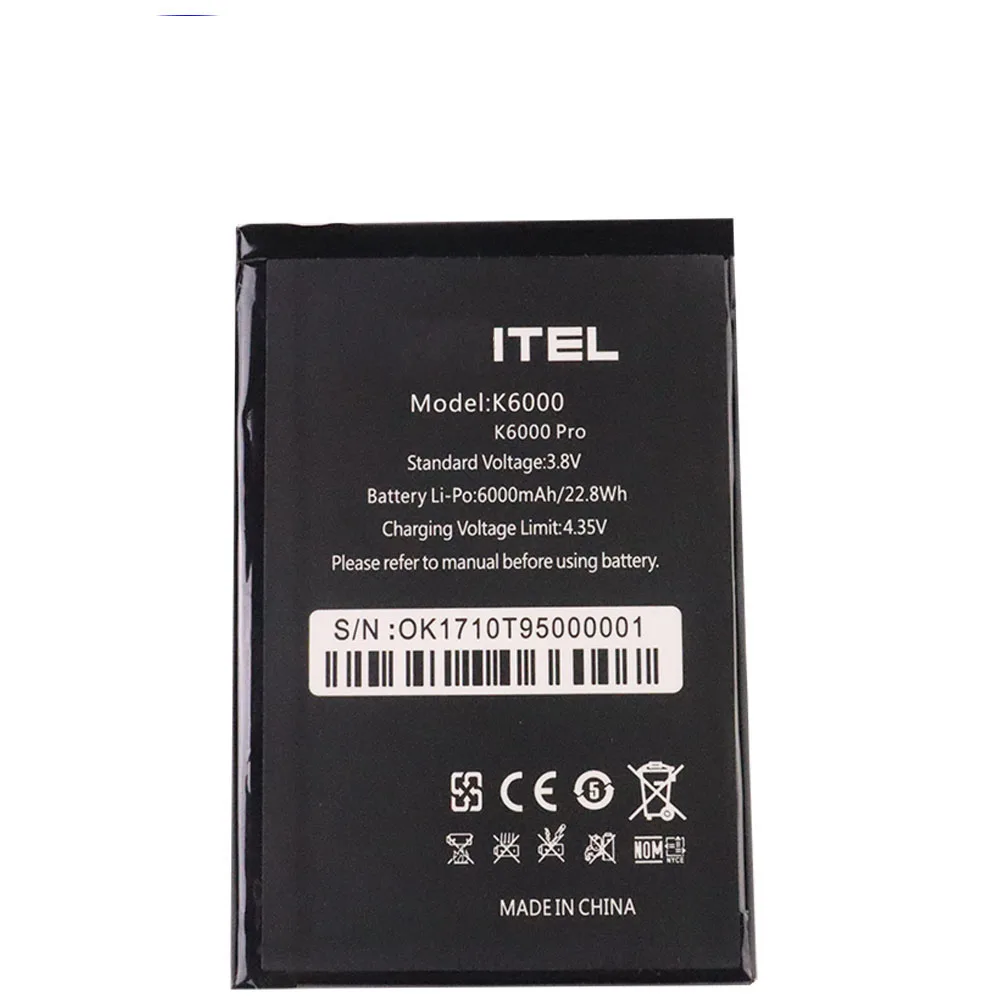 100% Новый оригинальный аккумулятор 6000 мАч для Oukitel K6000 / K6000 Pro / Ulefone/ DOOGEE T6 / DOOGEE T6 Pro