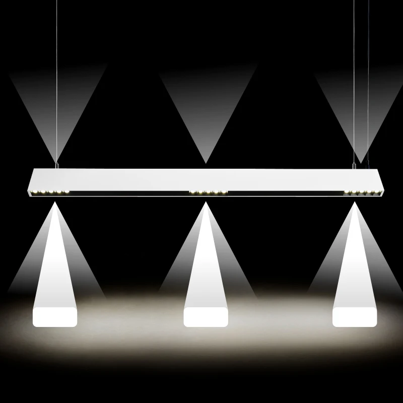 Hot Sale 25w 40w linear led light aluminium frame for ceiling Office Use Surface Suspended Anti Glare Led Linear Light