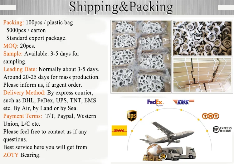 Aluminium door & window BSR60416-5 4x16x5 plastic nylon wardrobe rollers wheels sliding door roller