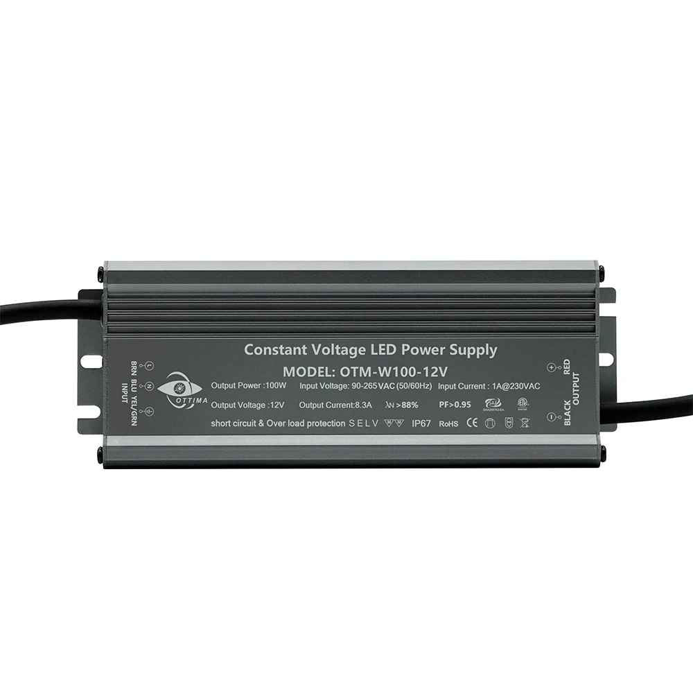 
manufacture IP67 100W 12V constant voltage led driver 