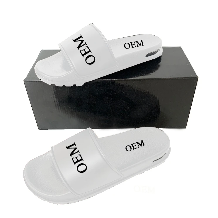 Women Flip Flop High Quality One Strap White Color Classic Comfortable Custom Logo Men PVC Slides Slippers