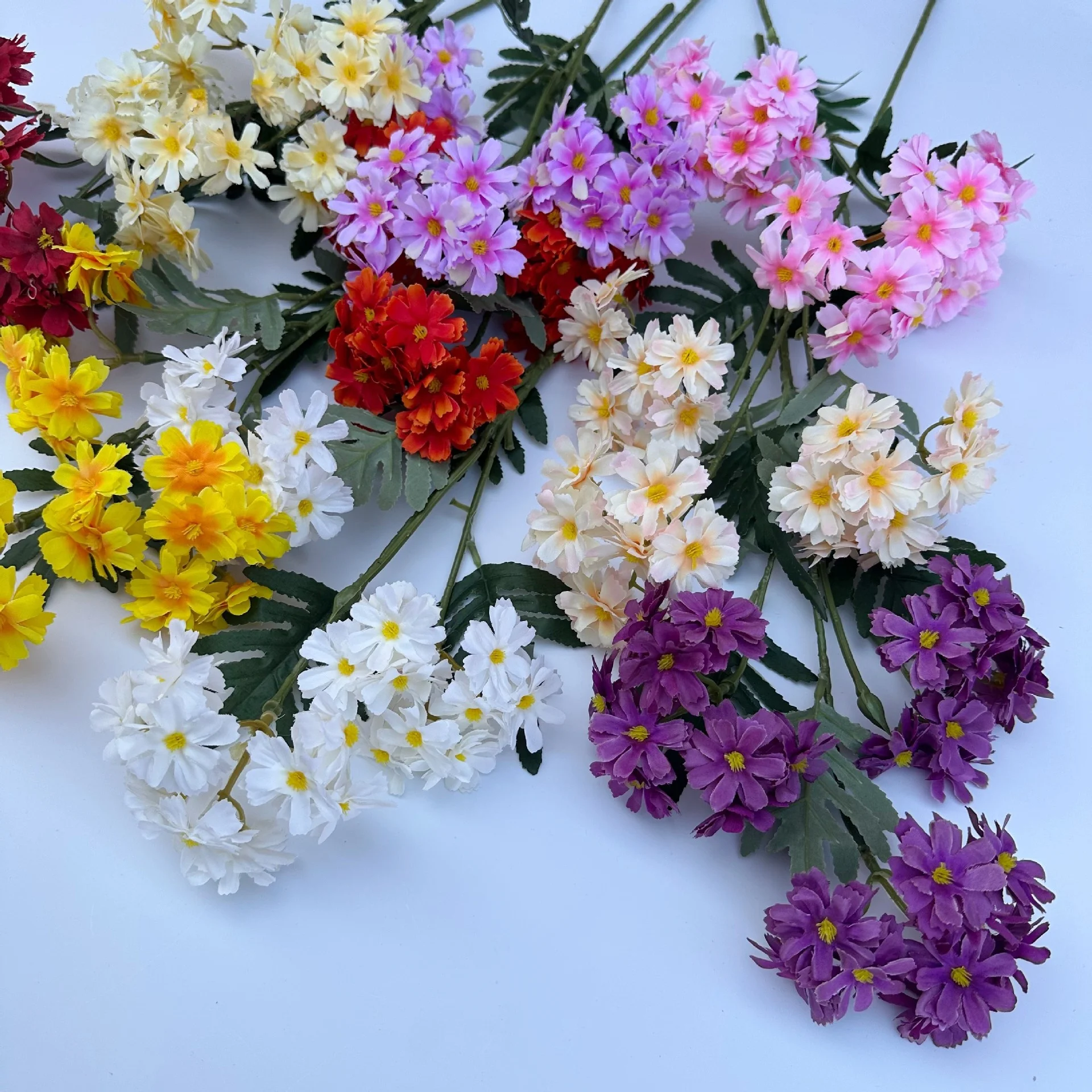 Hot sale flores artificial silk rose flowers Pink hydrangea flower bulk bouquet for wedding home decoration