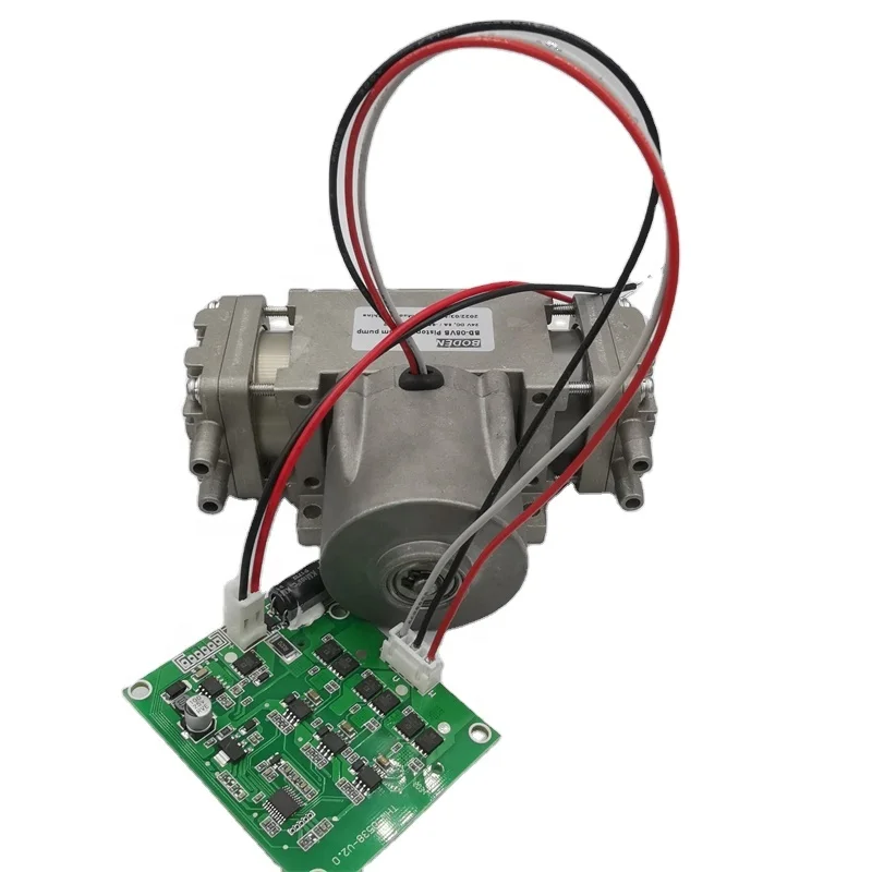 High Flow 80LPM High Pressure 8 Bar 24V BLDC Double Head Dual-Head Mini Piston Air Compressor Pump