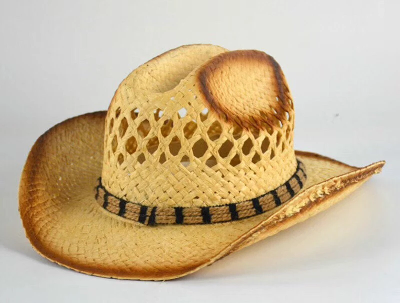 
Stained Paper Straw cowboy hat 