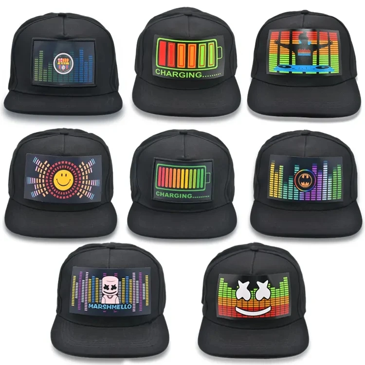 Glowing LED Light Baseball Hat for men and Women Nightclub Flash Rave Party Hats Street Hip Hop Bar Night Running Sport Hat
