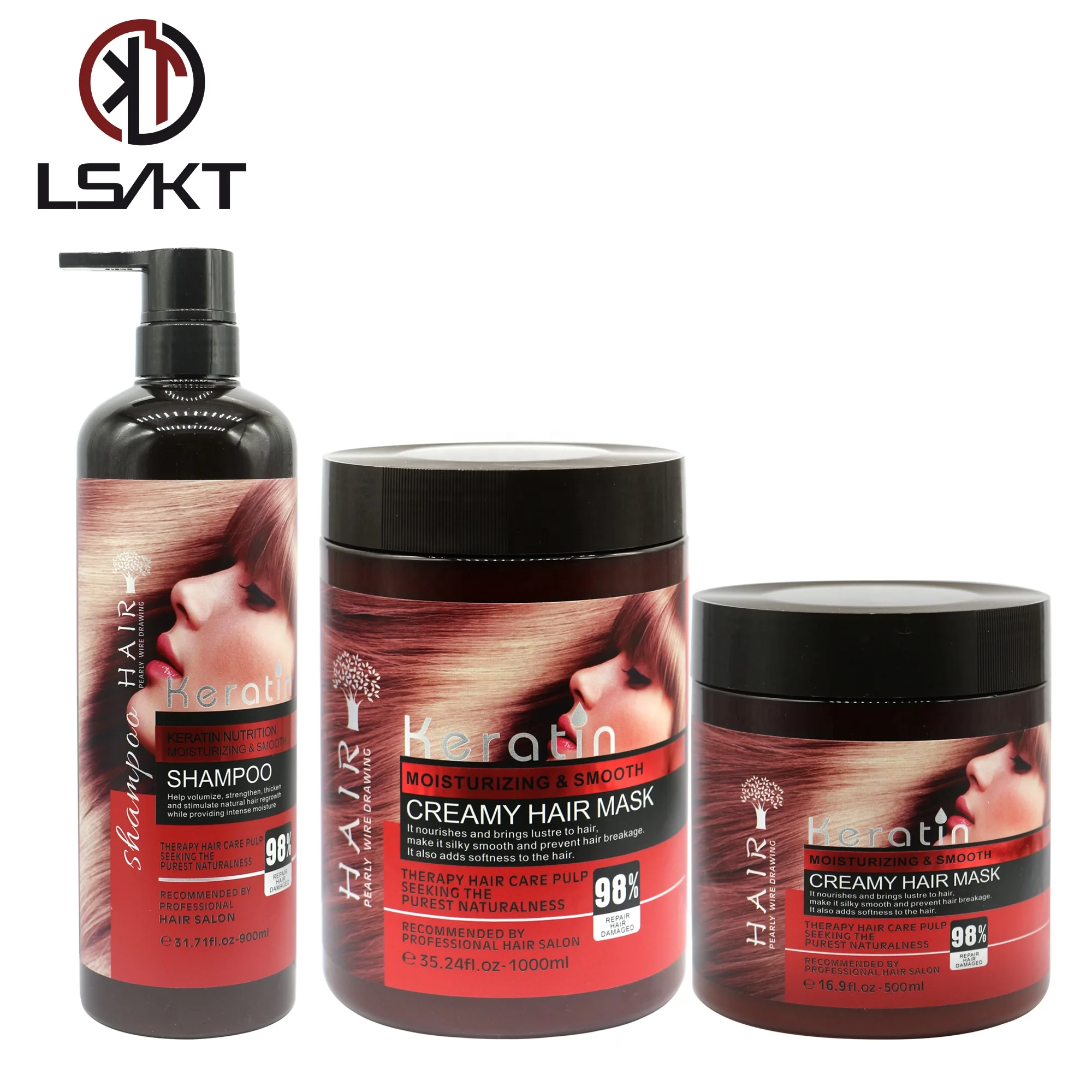 keratin shampoo and mask  hair cream  set  argan oil product set Hot sale products