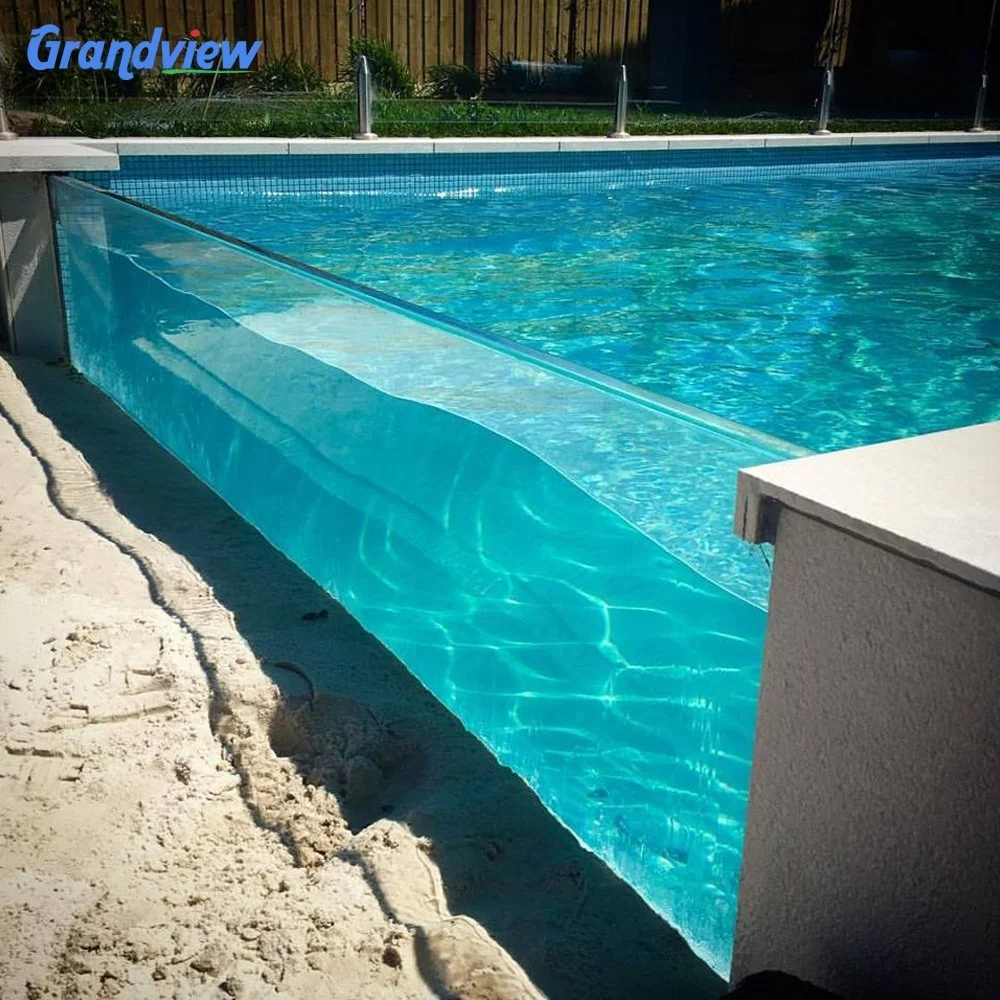high impact Clear acrylic swimming pool perspex window glass wall pool acrylic panels cost