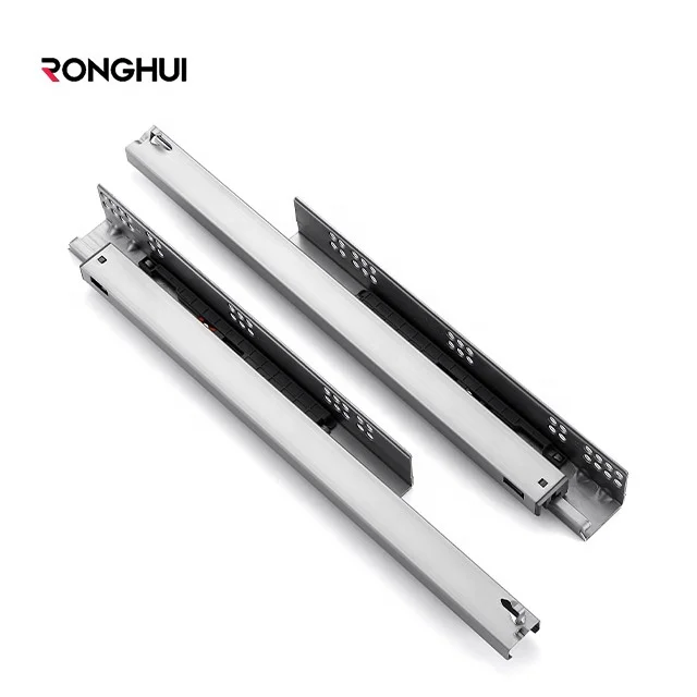 Ronghui Bottom Mounted Cabinet Drawer Slide Hidden Press Rebound Drawer Slide