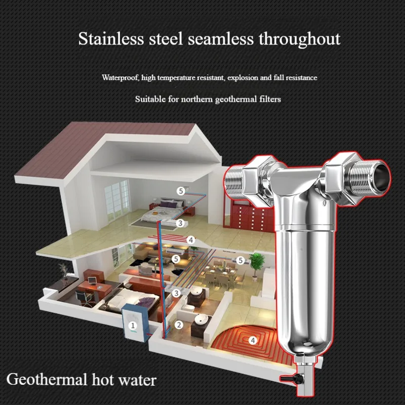 Stainless Steel water prefilters Household Water Heater Floor Heating Special tap water filter Explosion Proof Anti Freezing