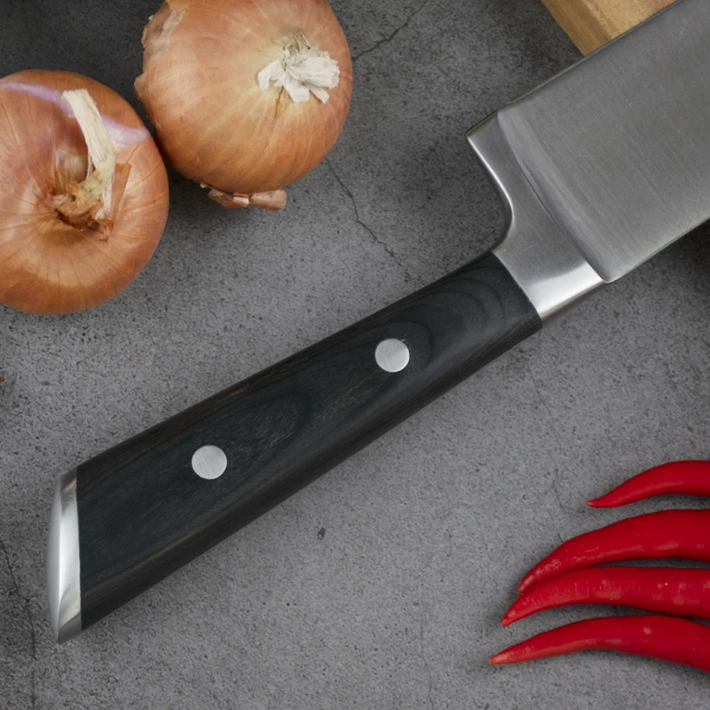 Premium Cooking Knife 8 Inch German High Carbon Stainless Steel Kitchen Knife With Pakka Wood Handle Chef Knife