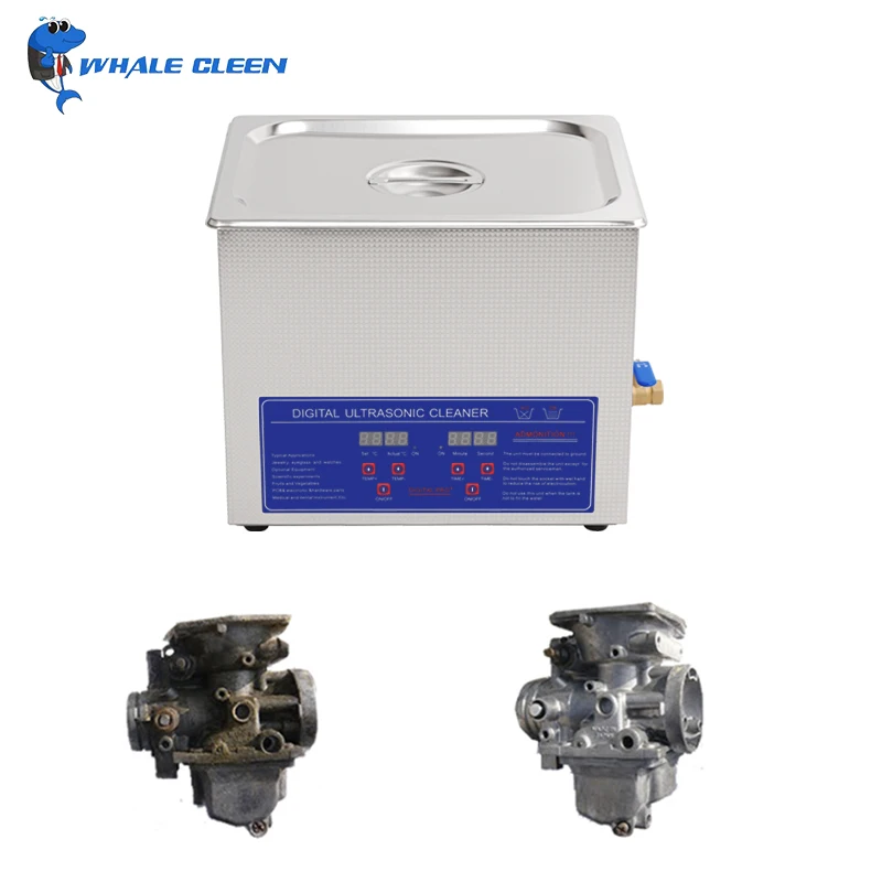 Цифровой ультразвуковой очиститель синего Кита 10 л галлонов ультразвуковая машина SUS304 для аппаратного обеспечения металлических деталей автомобиля детали 3d-печати