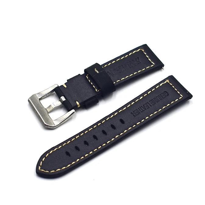 18mm 20mm 22mm Assolutamente Genuine Leather Watch Band with Pre-v Buckle Watch Strap