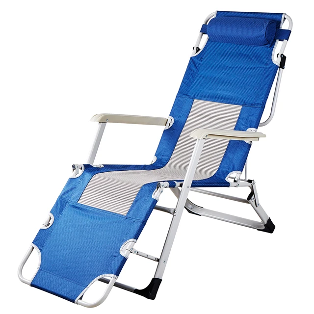 
Outdoor folding deck chair reclining adjustable beach chair balcony deck chair 