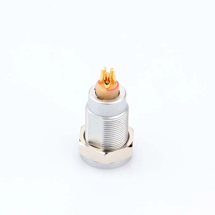 MOCO FZ1 Fixed Socket Panel Mount Nut Fixing Push Pull Self-Latching IP68 Waterproof Connector For Monitoring Equipment