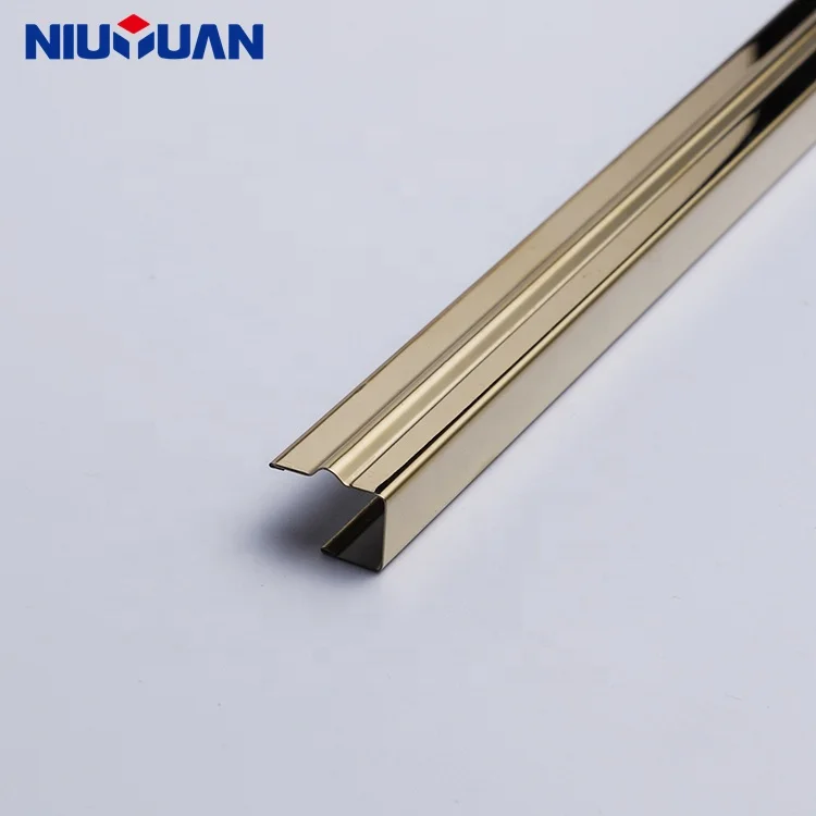 NIUYUAN Ceramic Stainless Steel Tile Trim Edges for Outside Corner