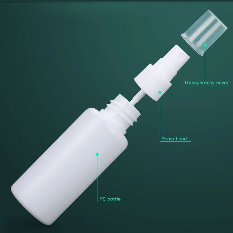 Manufacturers spot 60 ml white spray bottles alcohol spray bottles PET medical bottles with made in China