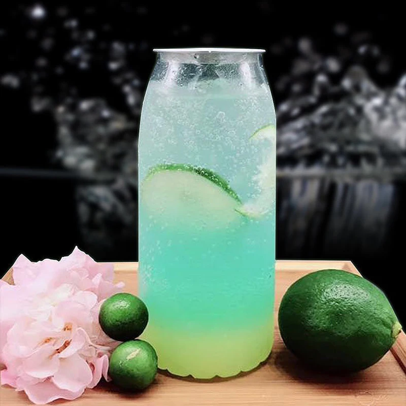 BPA Freely Plastic PET Can 250ml 330ml 500ml 650ml 700ml Empty Pull Ring Beverage Cans For Soft Drinking Packaging