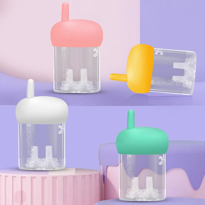 Pet baby bottle automatic feeding for cats and dogs food set anti-choking silicone pacifier