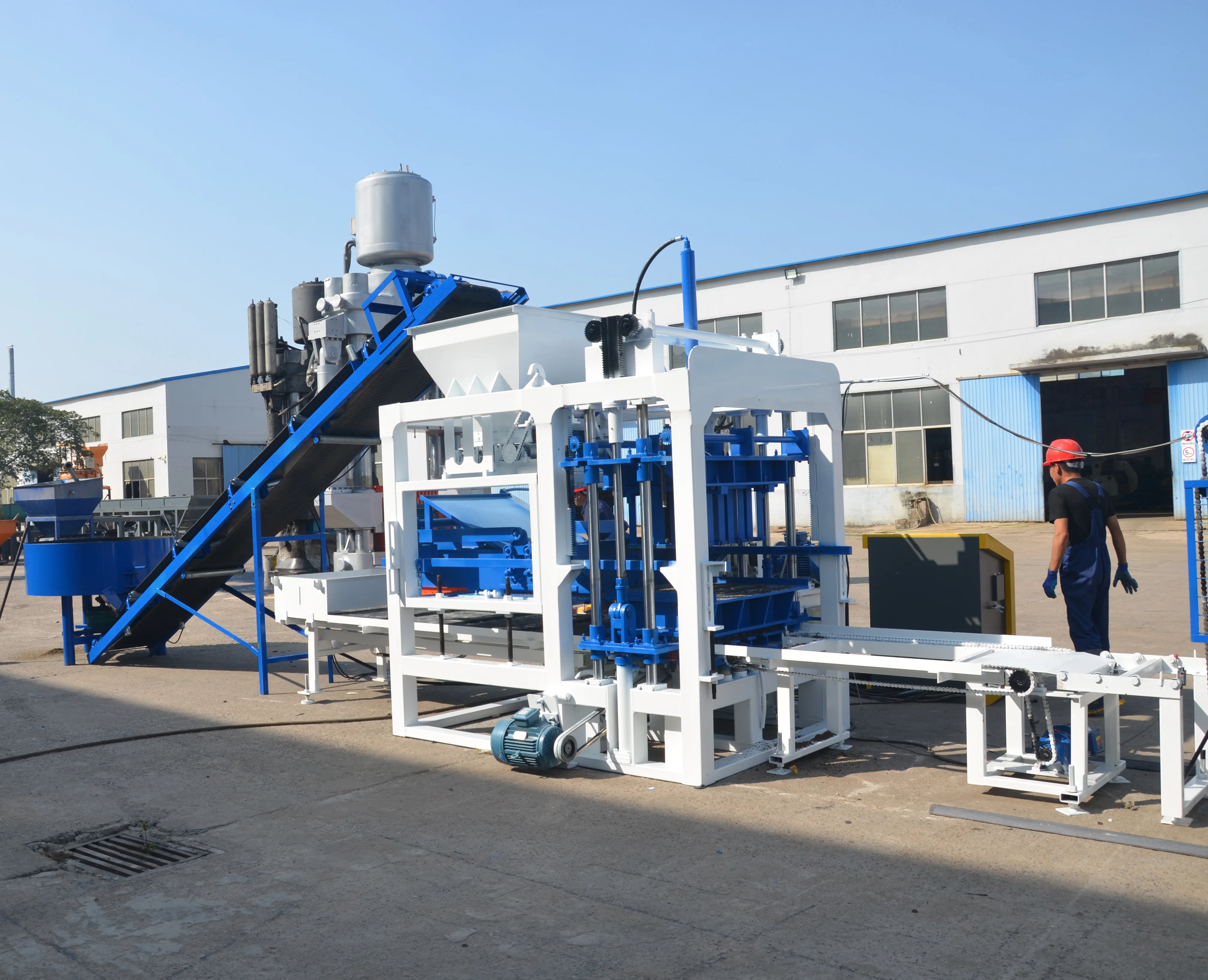 QT4-15 Hallow Block Manufacturing Fully Automatic Concrete Interlock Brick Making Machine Price for Sale