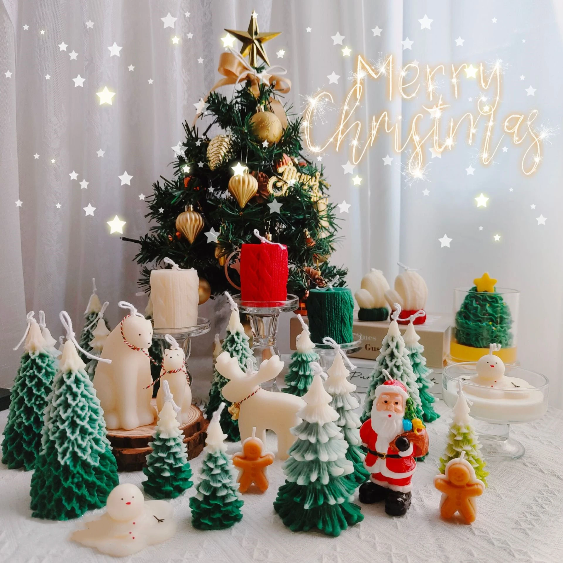 V223 Wholesale Peace Fruit Candle Christmas Candles Decorations Scented Apple for Home Decor Gifts