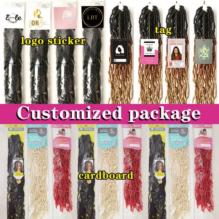 Wholesale 14 18 24 36 Inch Synthetic Soft Natural Locs Crochet Hair 36Inch Faux New Locks Braiding Soft Locs Extensions