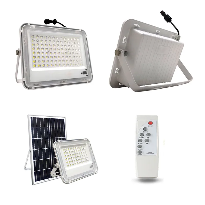 60W solar LED die-cast aluminum alloy noctilucent white light body battery time sensor control garden energy saving